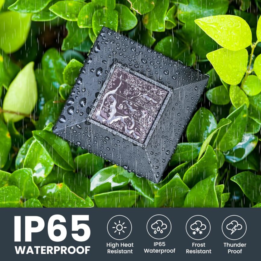 GIGALUMI Solar Outdoor Lights,12 Pack LED Solar Lights Outdoor Waterproof, Solar Walkway Lights Maintain 10 Hours of Lighting for Your Garden, Landscape, Path, Yard, Patio, Driveway