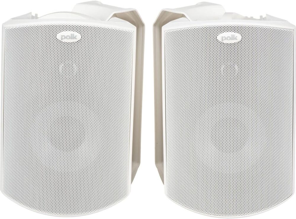 Polk Audio Atrium 4 All-Weather Outdoor Loudspeaker, 75Hz-25kHz, 2 Pairs, White
