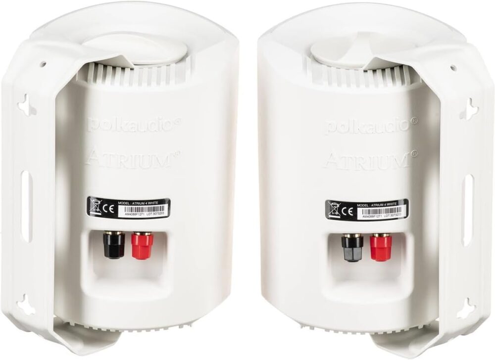 Polk Audio Atrium 4 All-Weather Outdoor Loudspeaker, 75Hz-25kHz, 2 Pairs, White