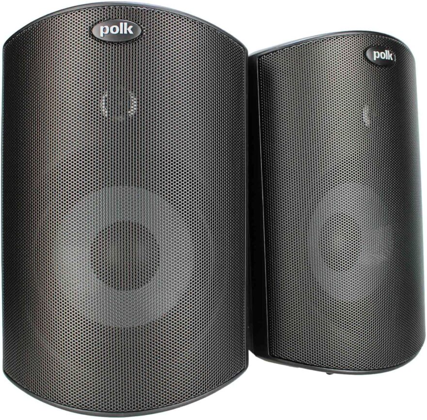 Polk Audio Atrium4 All-Weather Outdoor Speakers Bundle (White) Including: Surge Protector, Cable Ties, Fiber Cloth