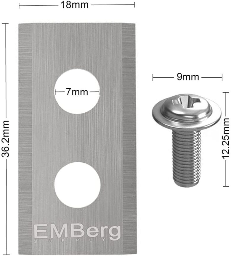 EMBerg Endurance Blades (18 Pack) for Worx Landroid Robotic Mowers (Titanium Coated Blade for Worx)
