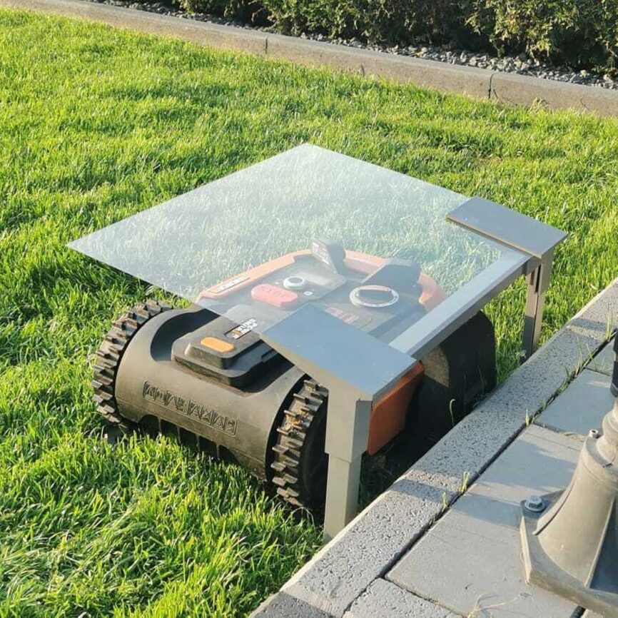 Garage for Worx Landroid Robotic Lawn Mowers - Weatherproof Robot Mower Garage (Top Acrylic Panel Not Included)