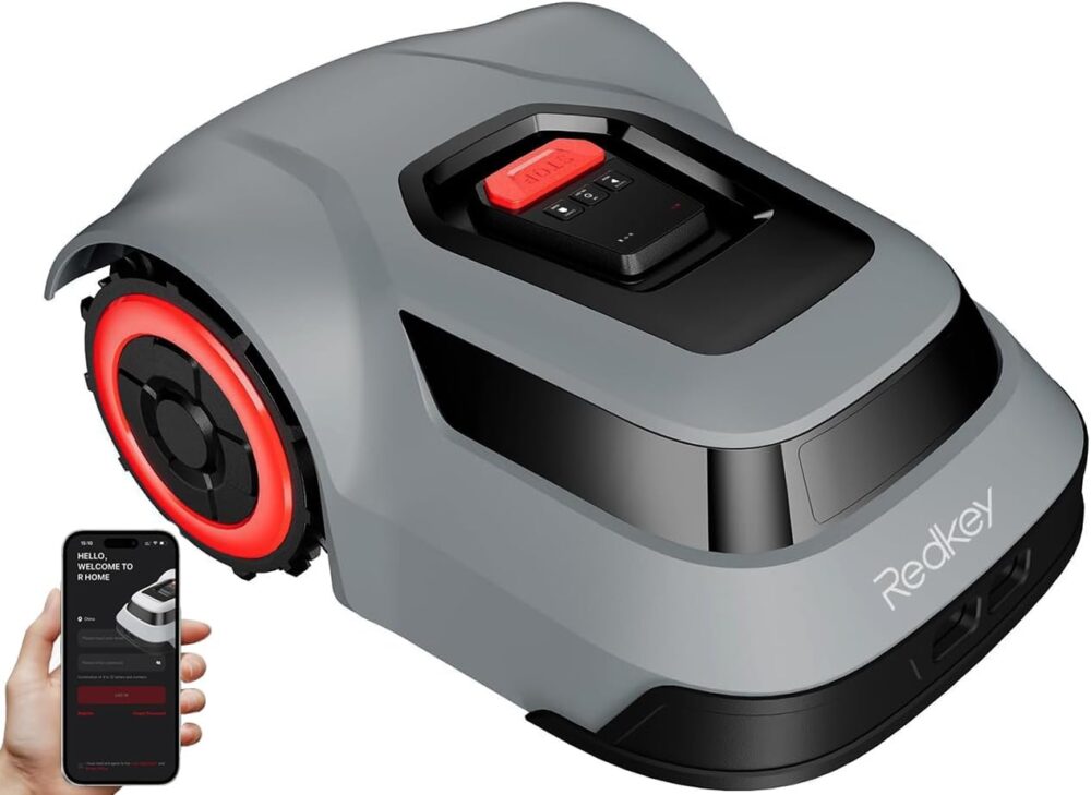 MGC500 Robot Lawn Mower with 393ft Boundary Wires for 0.12 Acre (1/8 Acre), 45% Slope, 70Mins Runtime, Auto Recharge, Automatic Robotic Lawn Mower w/Precise Location  Breakpoint Detection