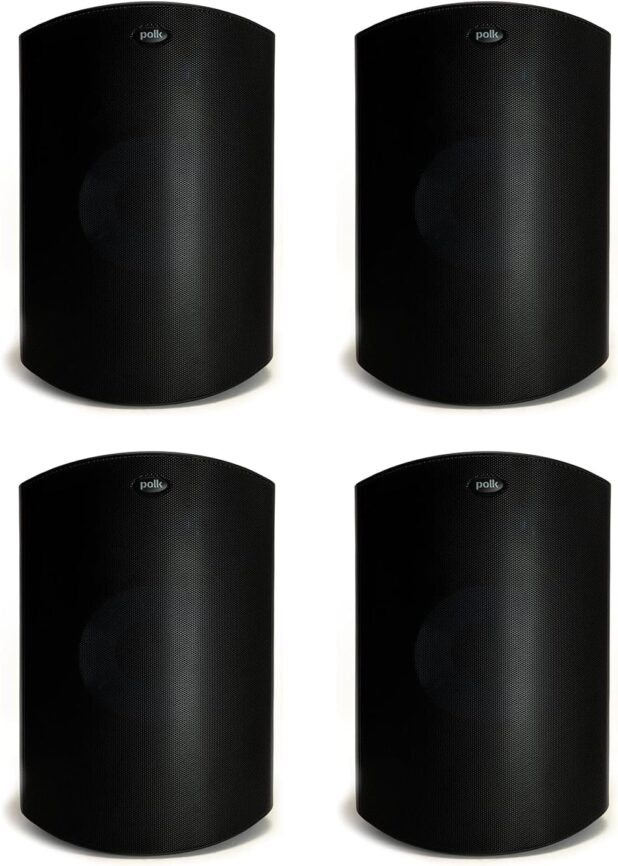Polk Audio Atrium 8 SDI Flagship All-Weather Outdoor Speakers (4 Speaker Pack) - Black