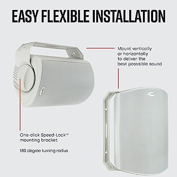 Polk Audio Atrium 8 SDI Flagship All-Weather Outdoor Speakers (4 Speaker Pack) - White
