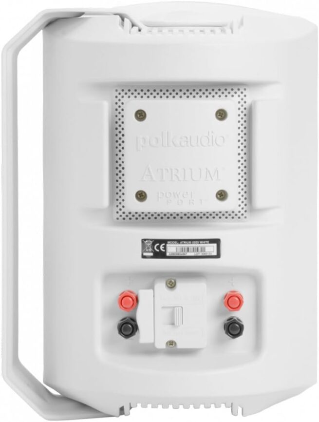 Polk Audio Atrium8 Sound Tabletop Speakers, White  Polk Audio Atrium 4 Wall Mount Speakers, White