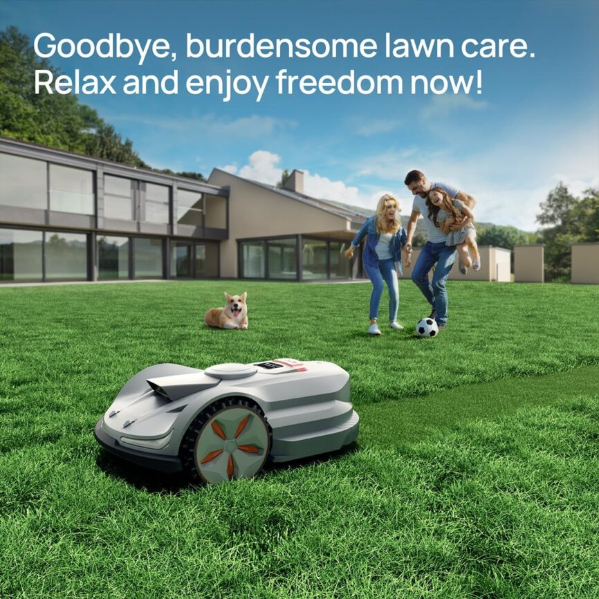 SUNSEEKER X7 Wireless Robot Lawn Mower 0.75 Acre/ 32,000Sq. Ft, with Smart APP Control, Vision AI System  RTK, Path Planning, Adaptive Floating Cut Height up to 4, for Medium to Large Yards