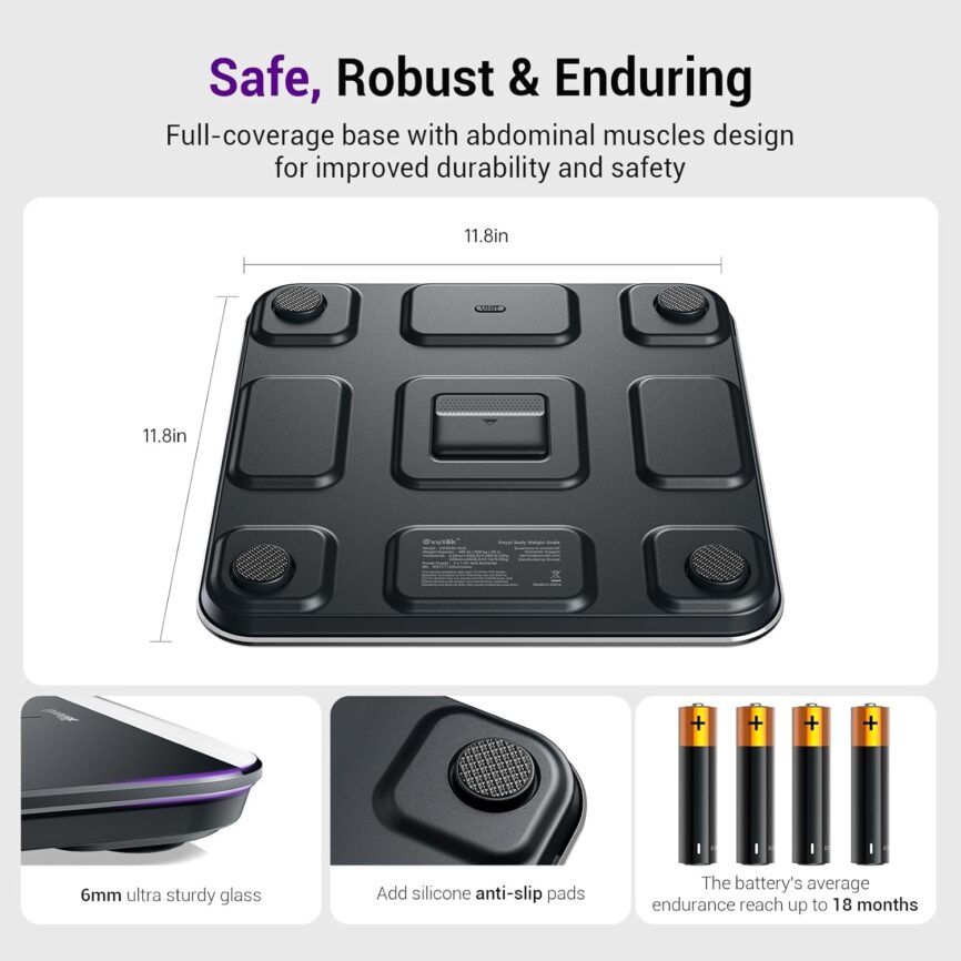Bathroom Scales Digital Weight, Topnotch Quality 450lb Weight Scale, Most Accurate to 0.05lb, Automatic Weighing Scale for Body Weight, Baby, Pet, Larger LED, Sturdy and Durable Base Machine
