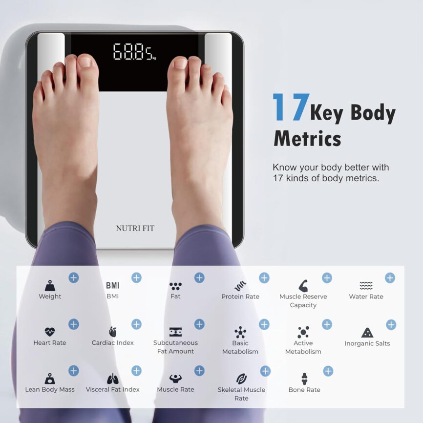 Digital Bathroom Scale for Body Weight, Precision Weighing Scale for Weight Loss, High Accuracy Measurements, 330 Pounds, Step on Technology