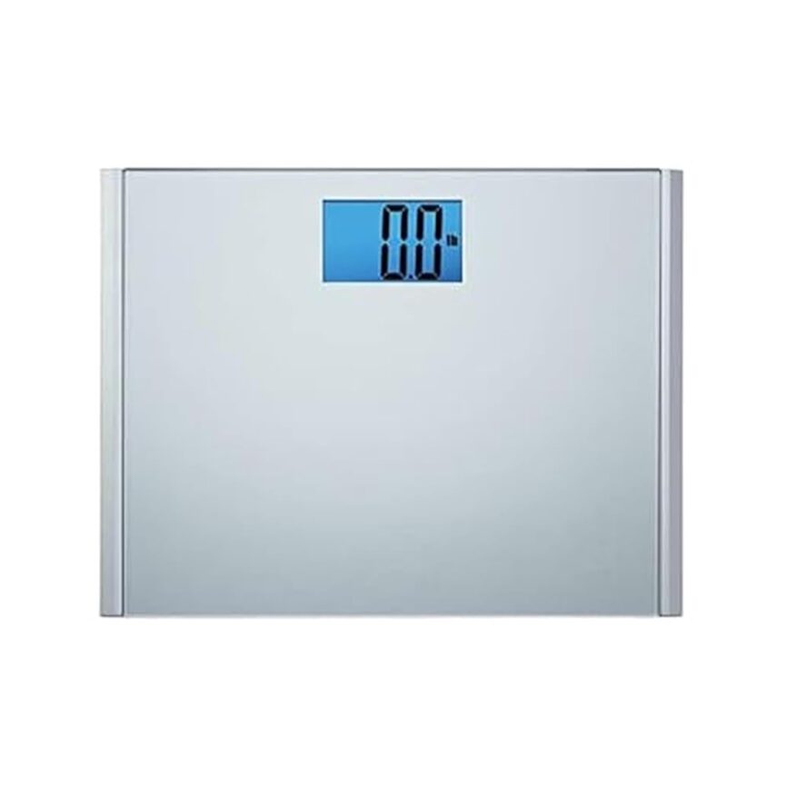EatSmart Precision Plus Digital Bathroom Scale, 440 lb Capacity, Ultra-Wide Platform with Step-On Technology, Accurate Body Weight Scale, Grey