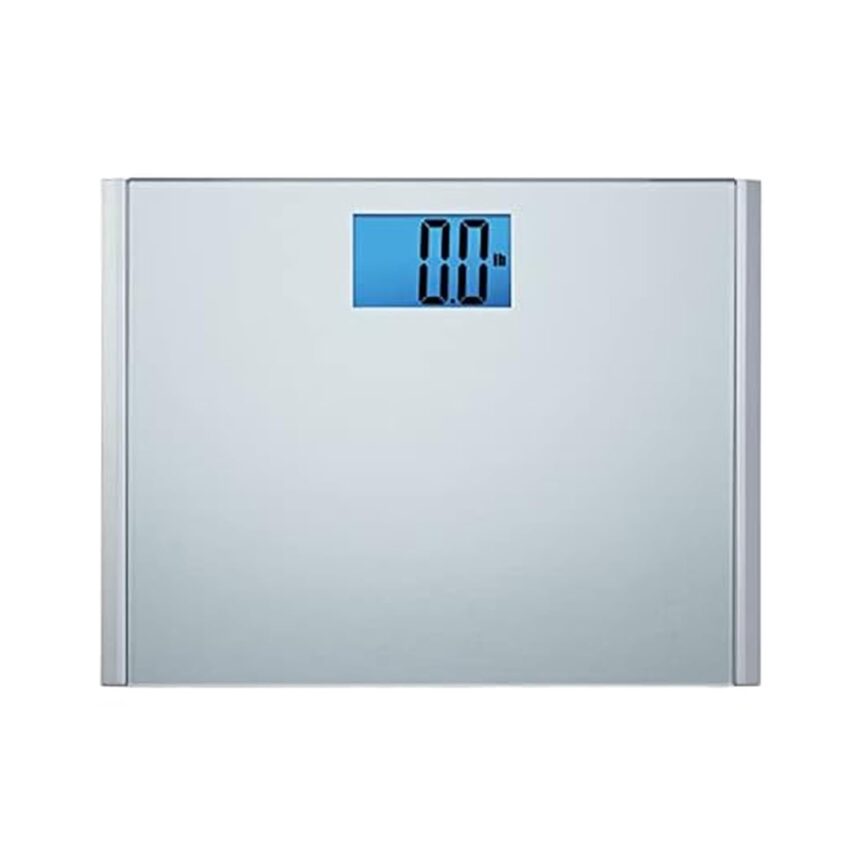 EatSmart Precision Plus Digital Bathroom Scale, 440 lb Capacity, Ultra-Wide Platform with Step-On Technology, Accurate Body Weight Scale, Grey