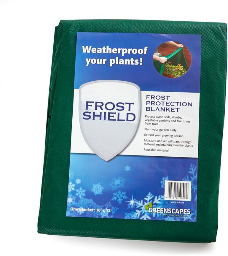 Greenscapes Frost Blanket 10 x 12, Plant Protection Cover for Cold Weather, Reusable Garden Freeze Cloth