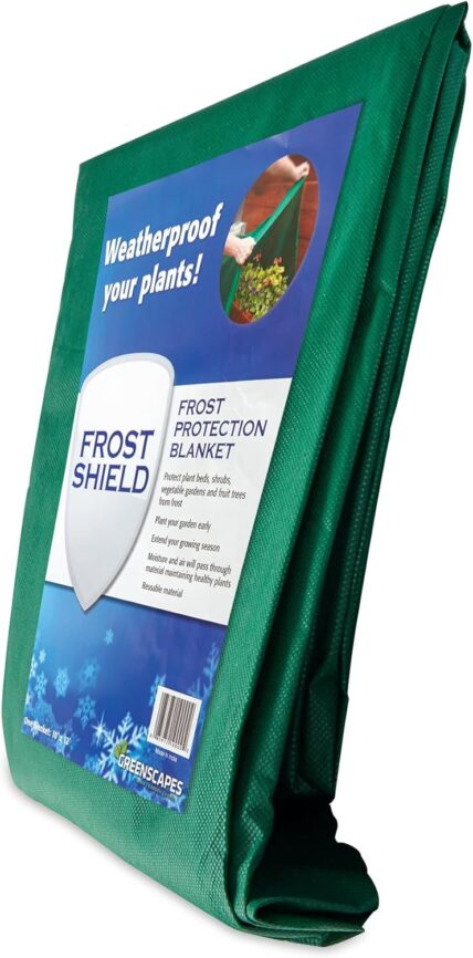 Greenscapes Frost Blanket 10 x 12, Plant Protection Cover for Cold Weather, Reusable Garden Freeze Cloth