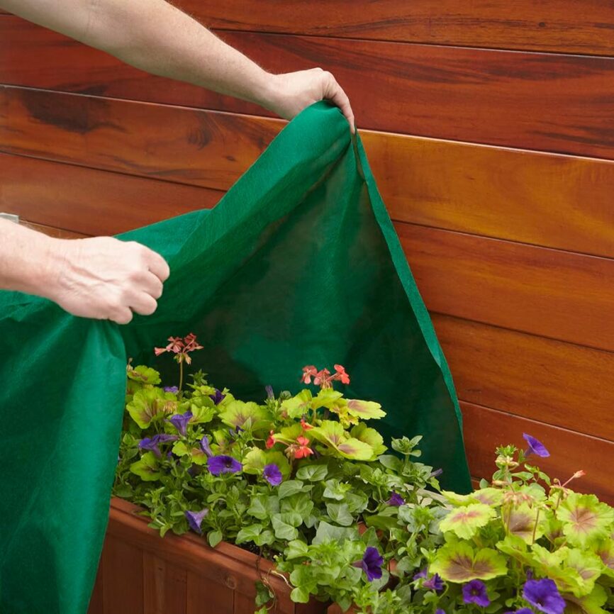 Greenscapes Frost Blanket 10 x 12, Plant Protection Cover for Cold Weather, Reusable Garden Freeze Cloth