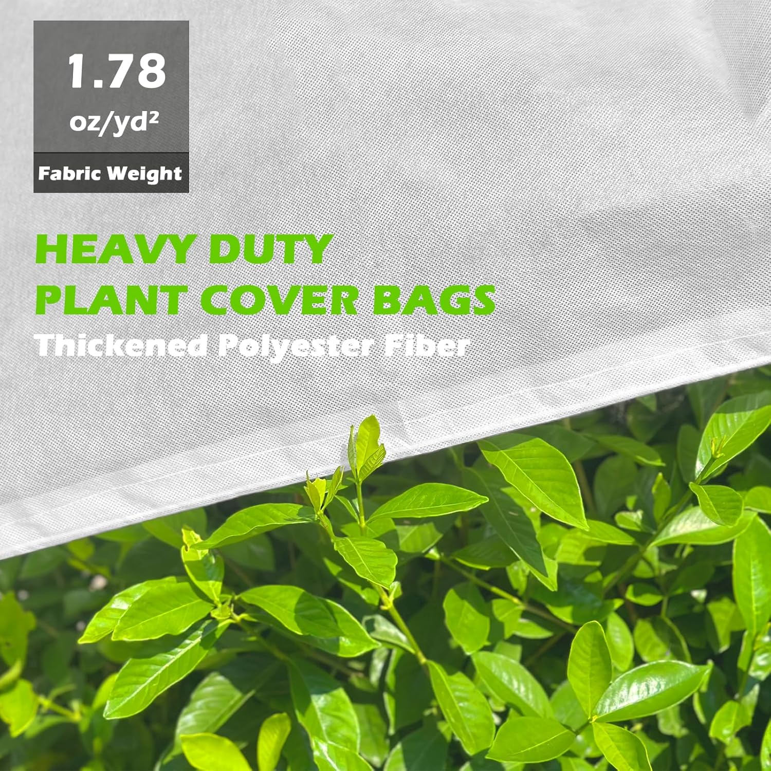 Plant Covers Frost Protection Bag Large Size Winter Drawstring Plant Covers Winter Reusable Plants Jacket for Fruit Tree Shrub Potted Plants (3 Pack 23.6x31.49)