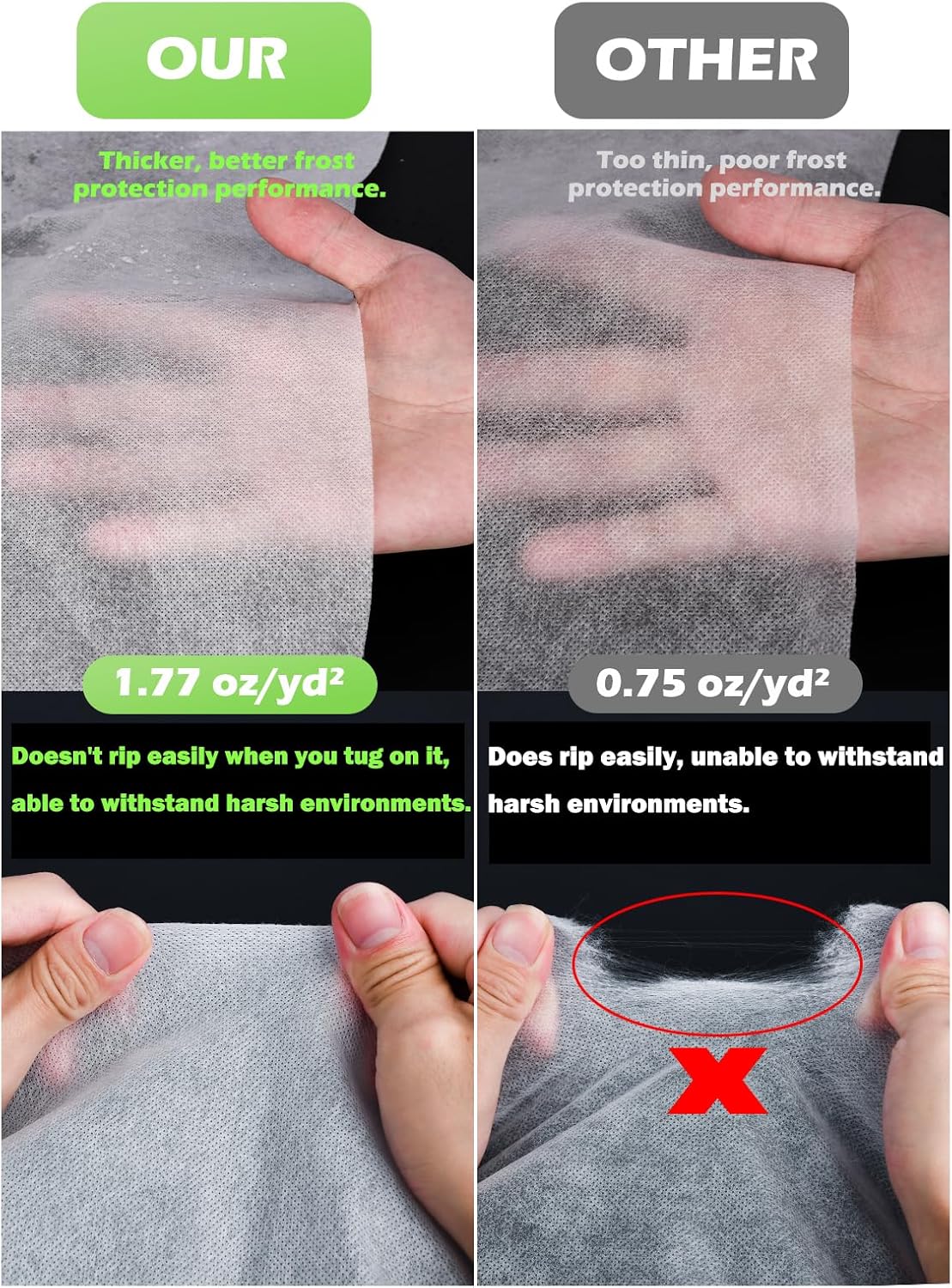 Abimars Thicker Plant Covers Freeze Protection 1.77 oz/yd², 10ft x 33ft Reusable Floating Row Cover for Garden, Frost Cloth Plant Freeze Protection, Plant Blanket for Outdoor Plants Abimars Thicker Plant Covers Freeze Protection 1.77 oz/yd², 10ft x 33ft Reusable Floating Row Cover for Garden, Frost Cloth Plant Freeze Protection, Plant Blanket for Outdoor Plants