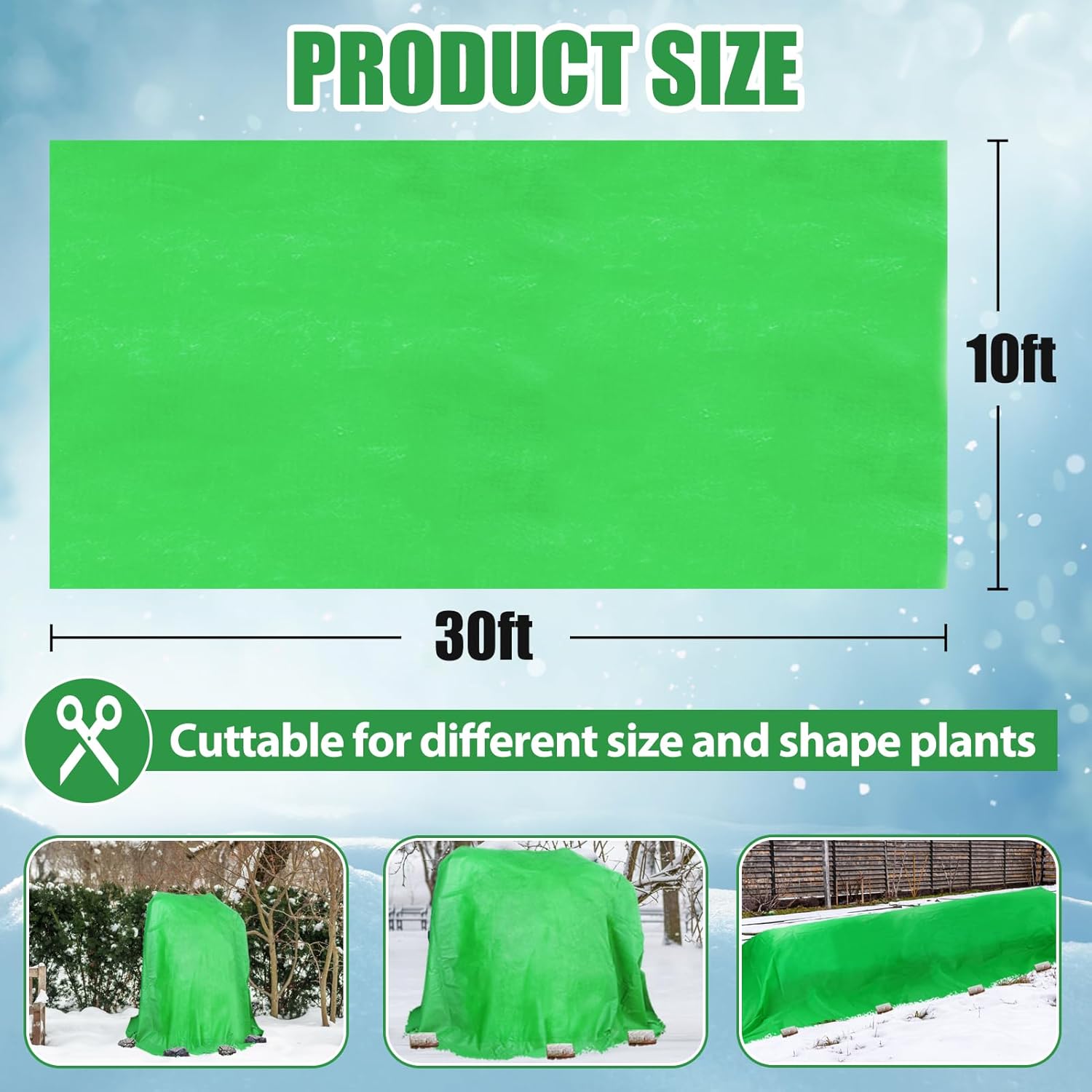 Alphatool 2.0oz/yd² Plant Covers Freeze Protection - 10 x 20 ft Easy of Use Green Winter Plant Frost Blanket Shield for Raised Beds, Reusable Garden Fabric Cloth Floating Row Cover for Outdoor Plants Alphatool 2.0oz/yd² Plant Covers Freeze Protection - 10 x 20 ft Easy of Use Green Winter Plant Frost Blanket Shield for Raised Beds, Reusable Garden Fabric Cloth Floating Row Cover for Outdoor Plants