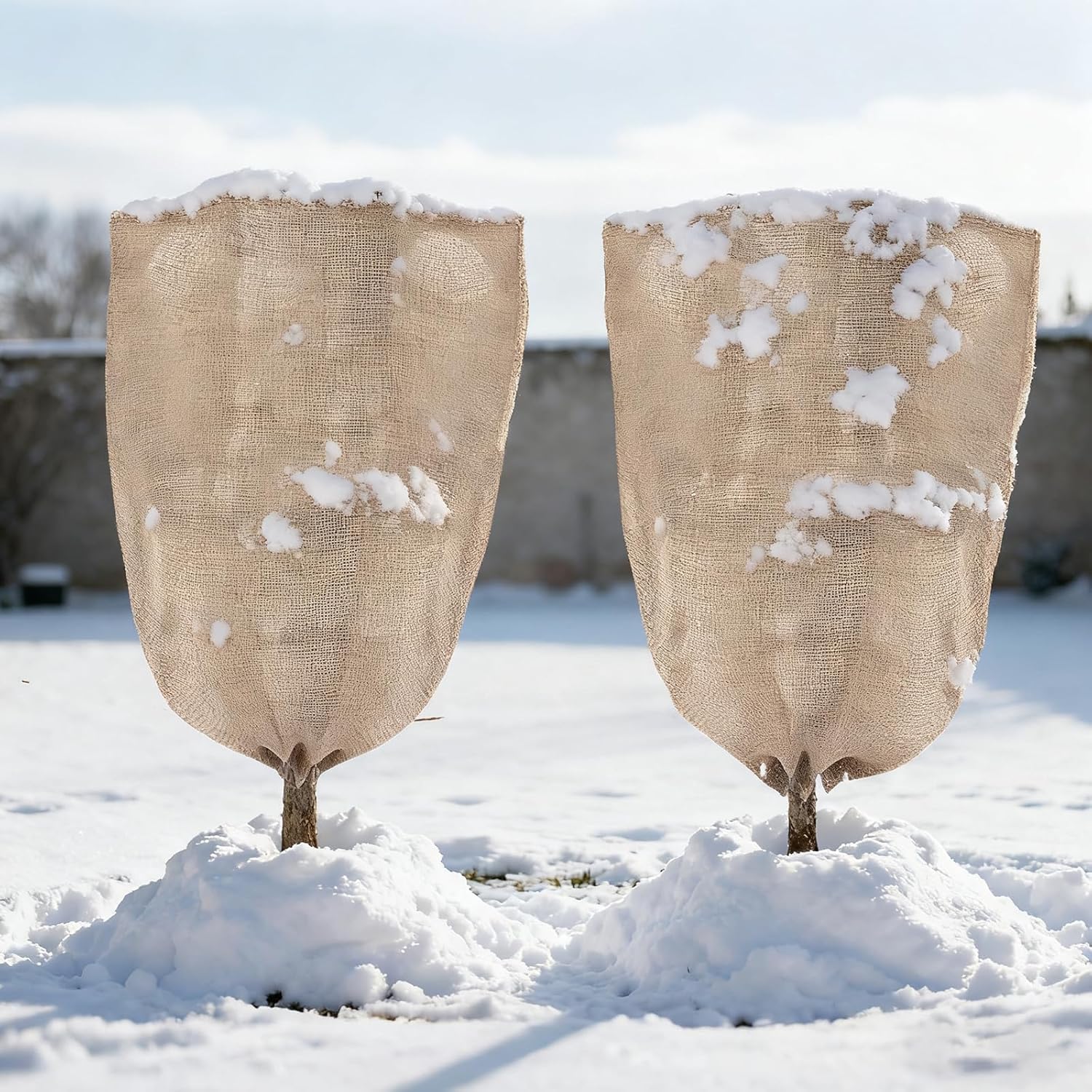 ANPHSIN urlap Plant Covers Freeze Protection for Patio Winterizing - 40×47 Large Winter Frost Protector with Drawstring, Reusable Tree Freeze Blanket for Garden Bushes