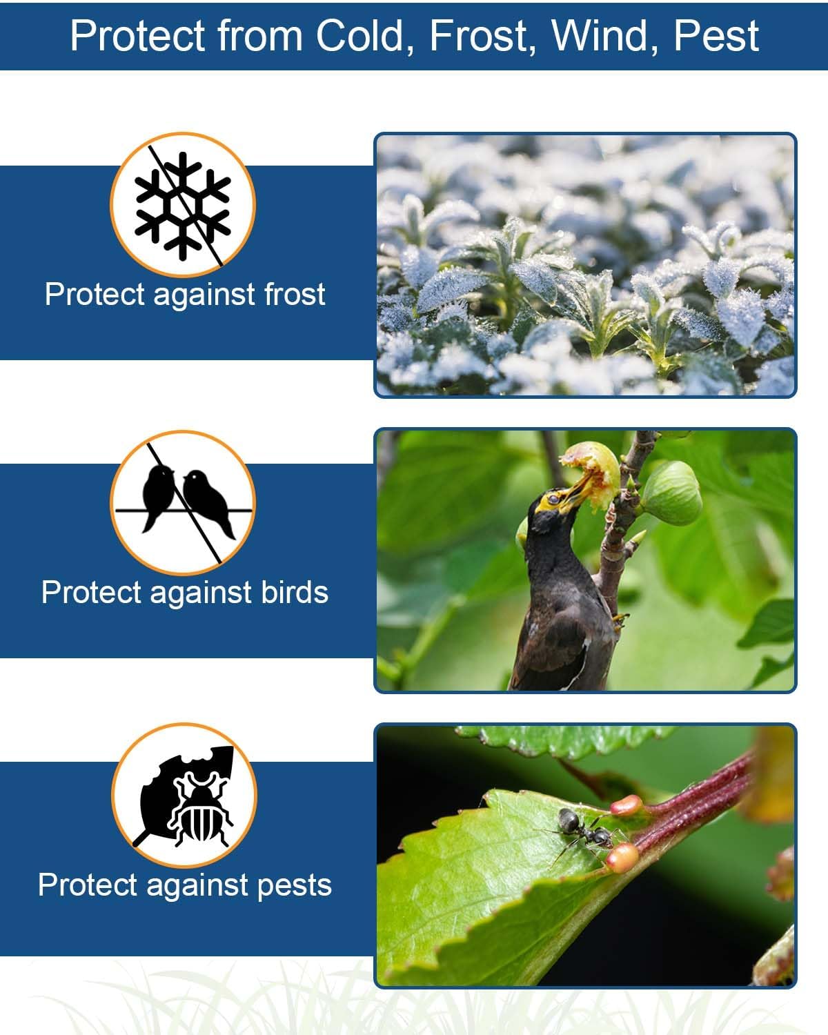 Plant Covers Freeze Protection, 10 ft x 30 ft 1.2oz Frost Blankets for Outdoor Plants in Winter, Floating Row Cover for Vegetable Garden, Frost Cloth Plant Freeze Protection