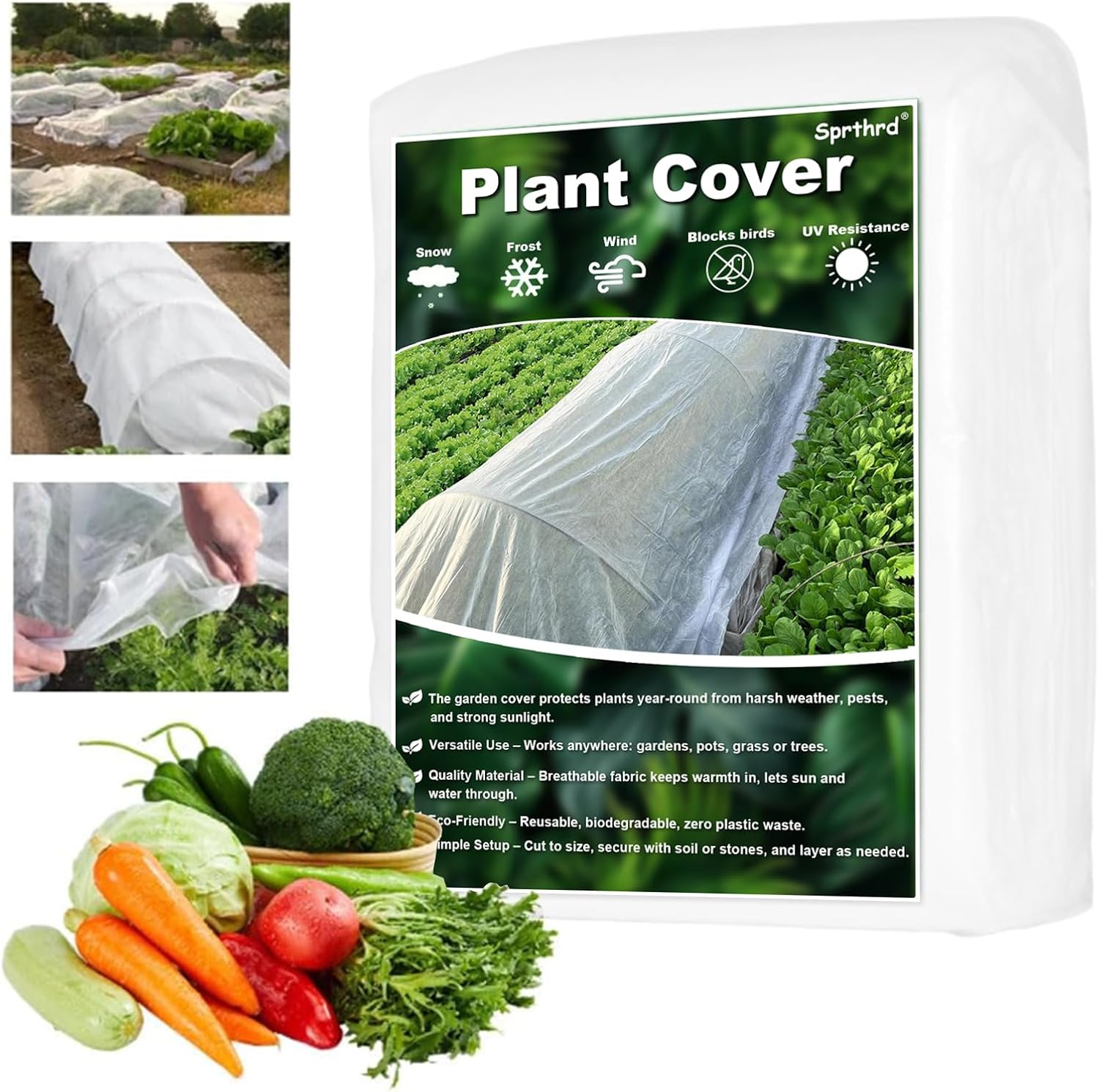 Plant Covers Freeze Protection 6.5 x 16.4 FT 1.2oz/yd² Frost Blankets for Outdoor Plants, Winter Tree Protection Cloth, Garden Frost  Heat Shield Floating Row Cover
