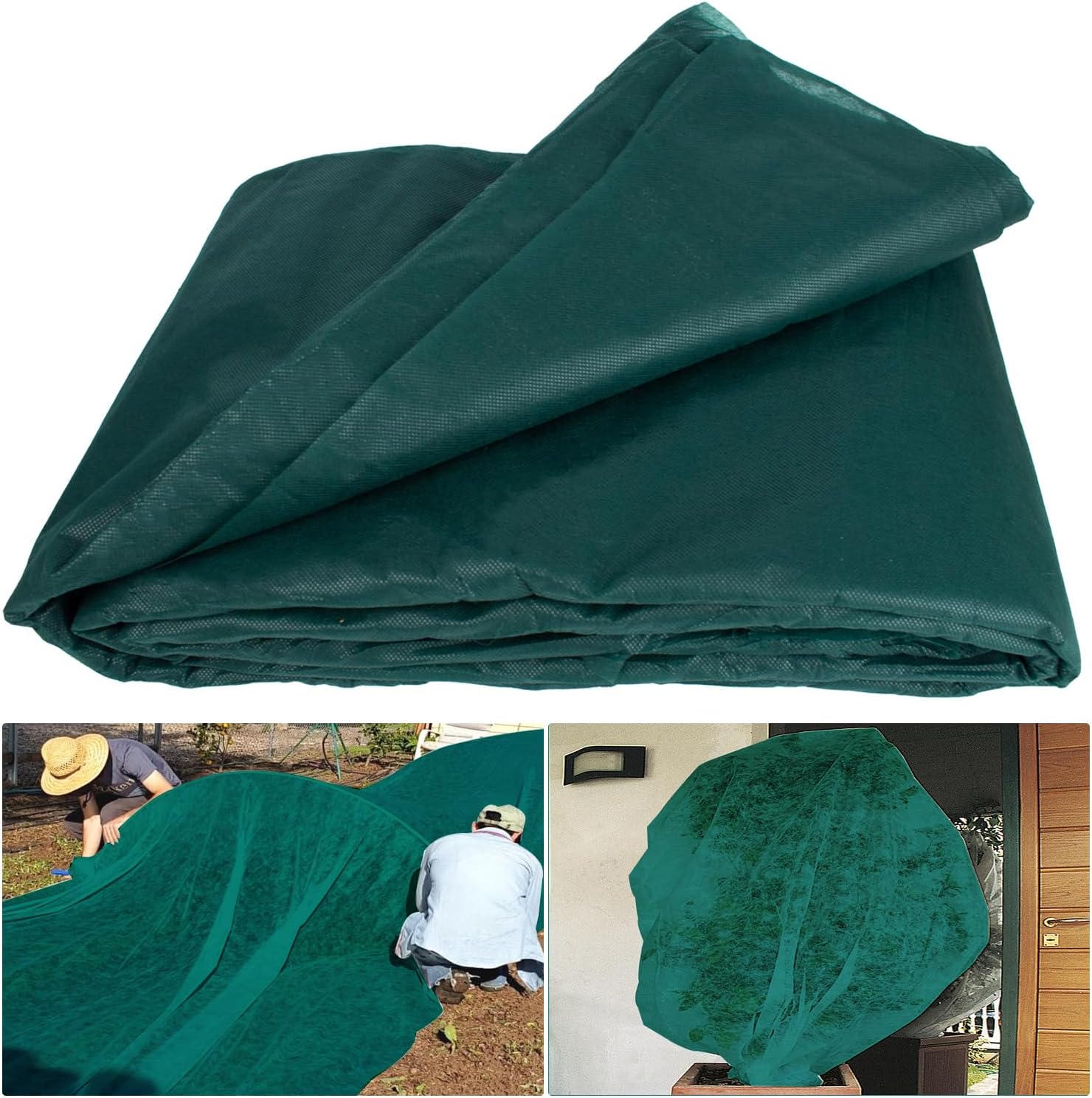 Plant Covers Freeze Protection Green 33FT x 10FT Floating Row Cover Garden Fabric Vegetable Shade Cloth for Greenhouse, Outdoor Plant Cover for Winter Frost Blanket/Sun Pest Protection Wraps