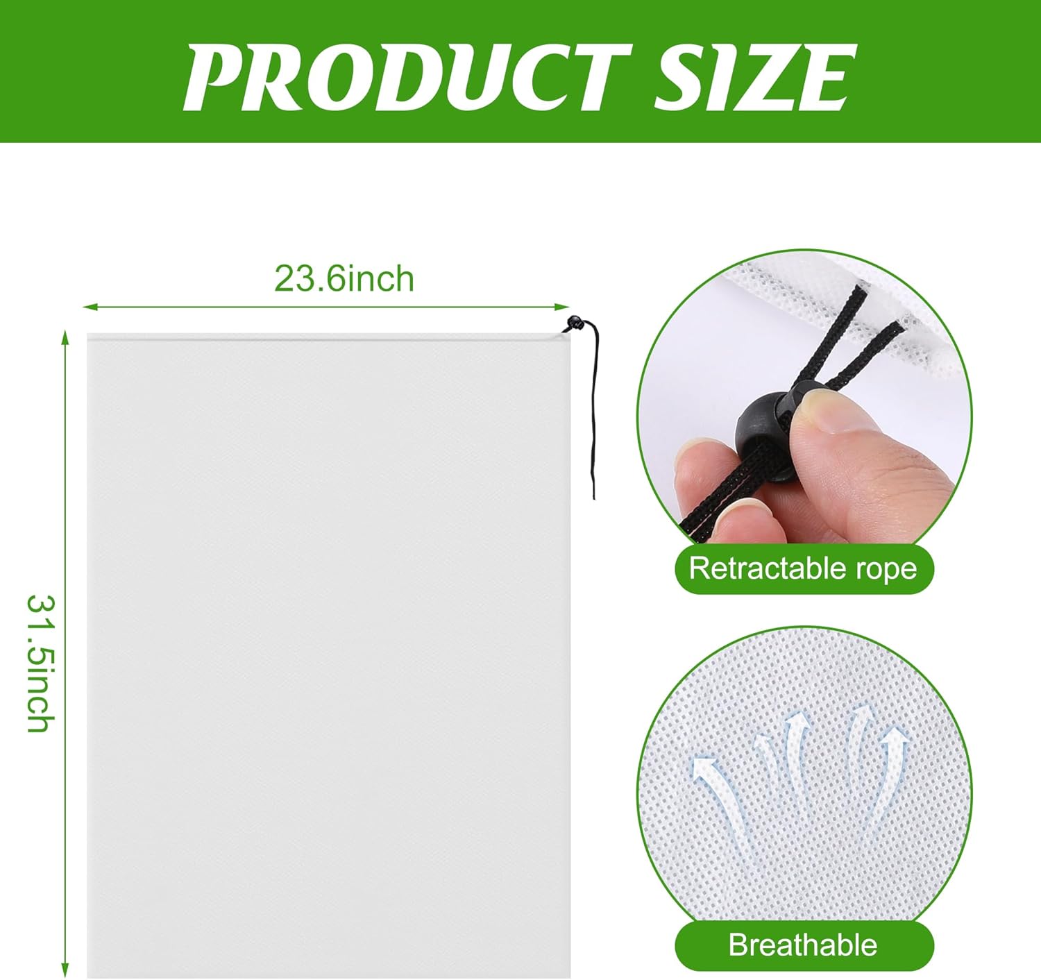 Alpurple 4 Packs Winter Drawstring Plant Covers-23.6 x 31.5 Inch Warm Plant Protection Cover Bags, Frost Cloth Blanket Protecting Fruit Tree Potted Plants from Freezing Animals Eating Alpurple 4 Packs Winter Drawstring Plant Covers-23.6 x 31.5 Inch Warm Plant Protection Cover Bags, Frost Cloth Blanket Protecting Fruit Tree Potted Plants from Freezing Animals Eating