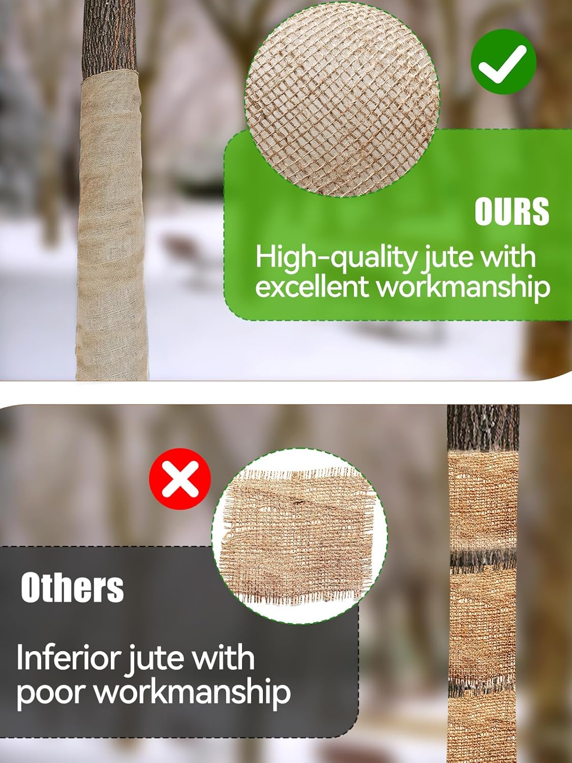 ANPHSIN 15ftx40in Natural Burlap Plant Covers Freeze Protection - Winter Frost Blankets Cloth Fabric Roll for Outdoor Bushes Trees Potted Plants Cold Weather ANPHSIN 15ftx40in Natural Burlap Plant Covers Freeze Protection - Winter Frost Blankets Cloth Fabric Roll for Outdoor Bushes Trees Potted Plants Cold Weather