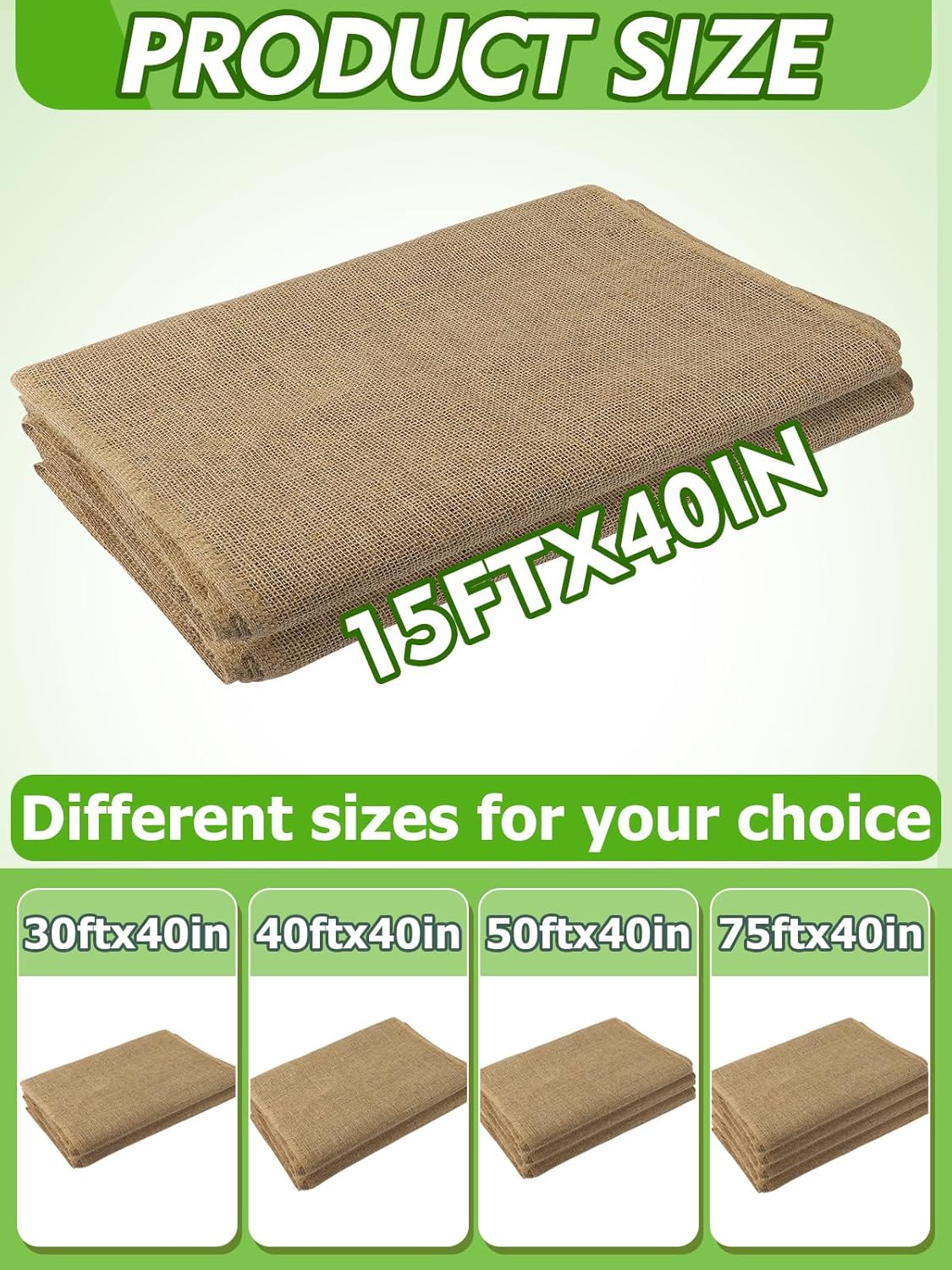 ANPHSIN 15ftx40in Natural Burlap Plant Covers Freeze Protection - Winter Frost Blankets Cloth Fabric Roll for Outdoor Bushes Trees Potted Plants Cold Weather ANPHSIN 15ftx40in Natural Burlap Plant Covers Freeze Protection - Winter Frost Blankets Cloth Fabric Roll for Outdoor Bushes Trees Potted Plants Cold Weather