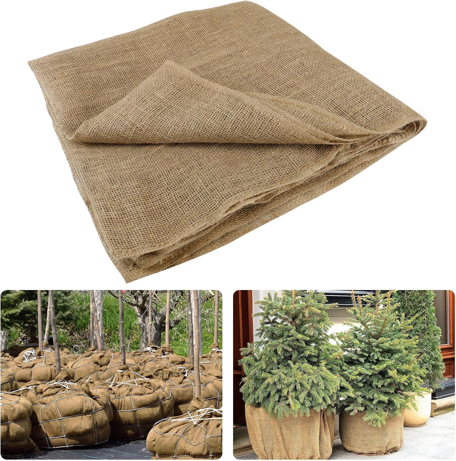 ANPHSIN 15ftx40in Natural Burlap Plant Covers Freeze Protection - Winter Frost Blankets Cloth Fabric Roll for Outdoor Bushes Trees Potted Plants Cold Weather ANPHSIN 15ftx40in Natural Burlap Plant Covers Freeze Protection - Winter Frost Blankets Cloth Fabric Roll for Outdoor Bushes Trees Potted Plants Cold Weather