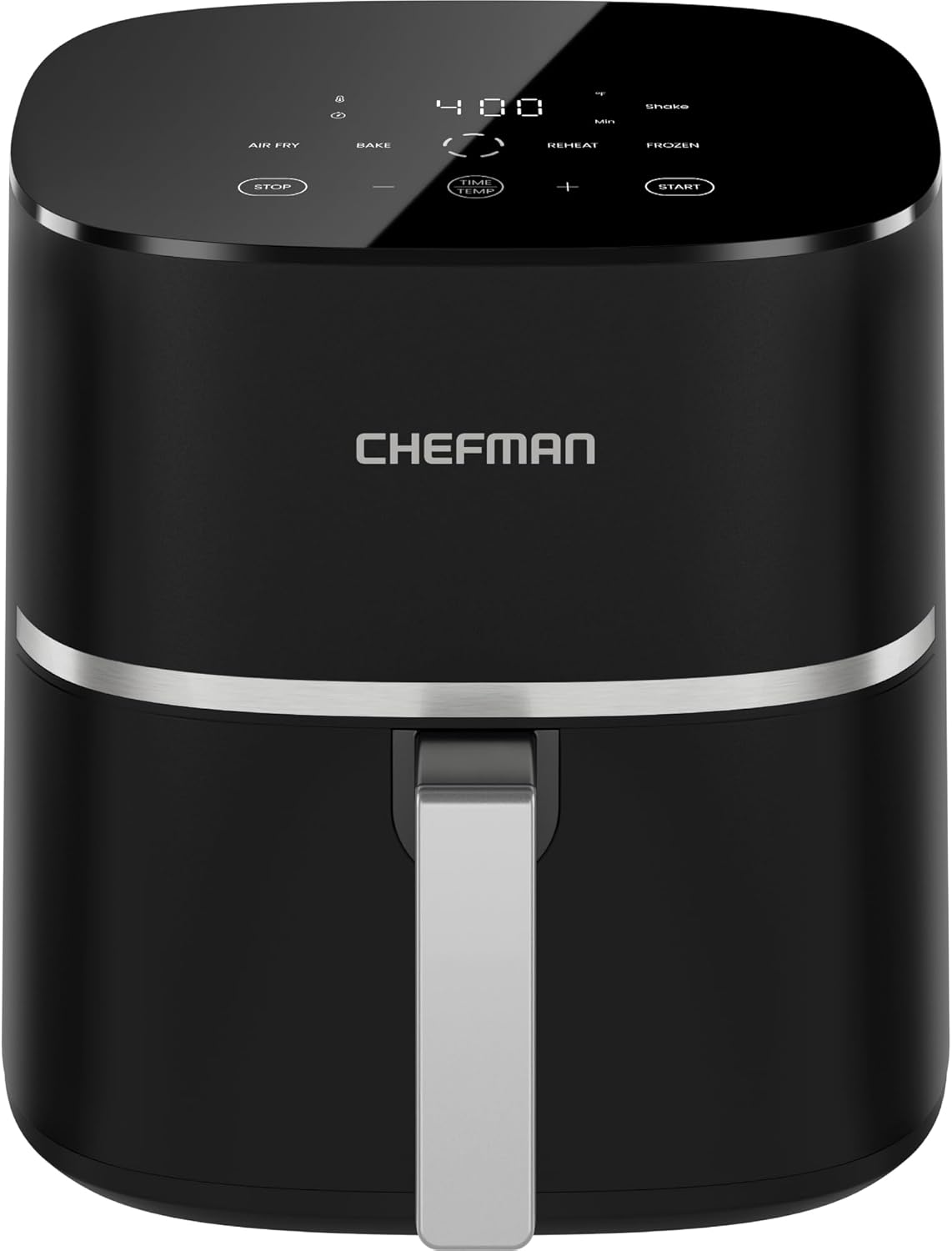 Chefman TurboX 4-in-1 Air Fryer, 5-Quart Airfryer for Extra Crispy Chicken, Fries, Wings, and More, Air Fry, Bake, Reheat, and Frozen Functions, Digital Touch Controls, Dishwasher Safe