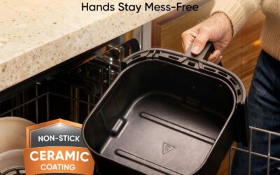 COSORI Air Fryer Pro, Compact 5QT, Ceramic Coating, 7 Presets with Preheat & Keep Warm, 450℉, Easy to use & clean, Shake Reminder, 130+ In-App Recipes, Nonstick & Dishwasher-Safe Basket, Gray